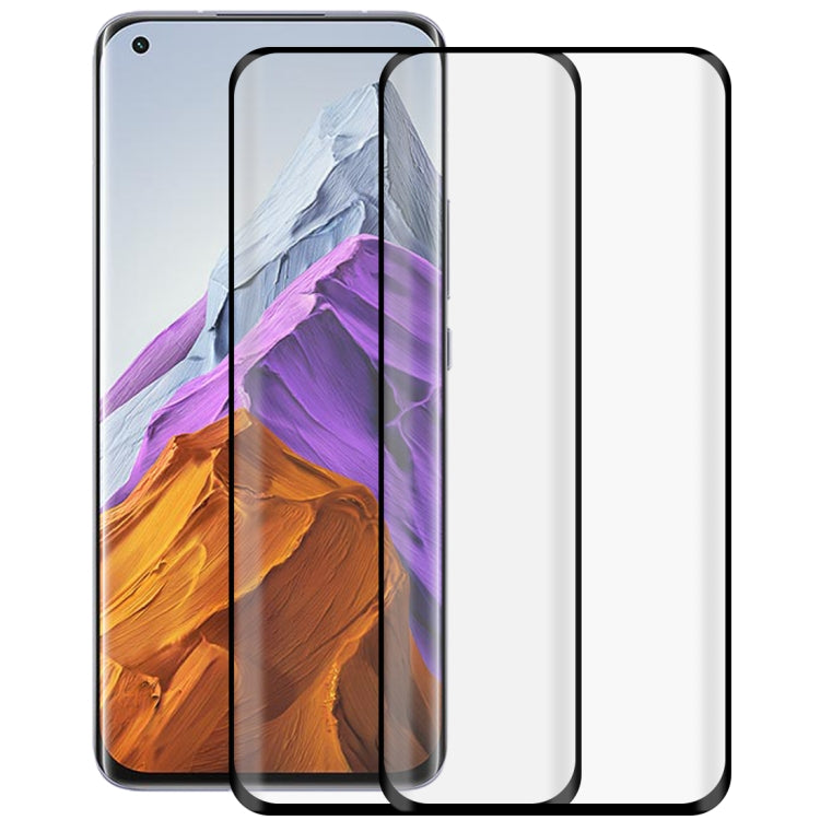 For Xiaomi Mi 11 Pro / 11 Ultra 2 PCS 3D Curved Silk-screen PET Full Coverage Protective Film(Black)