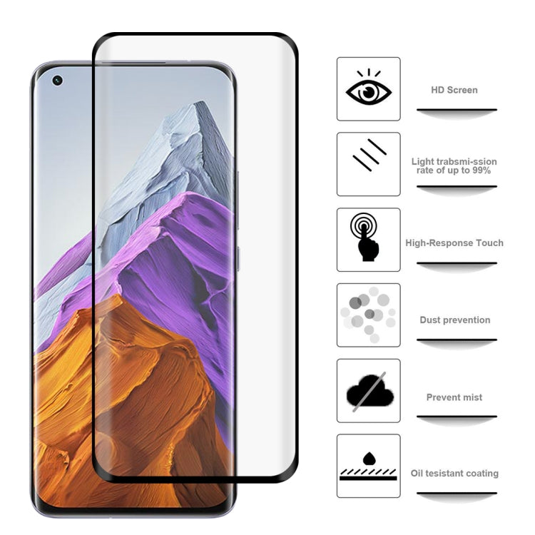 For Xiaomi Mi 11 Pro / 11 Ultra 2 PCS 3D Curved Silk-screen PET Full Coverage Protective Film(Black)