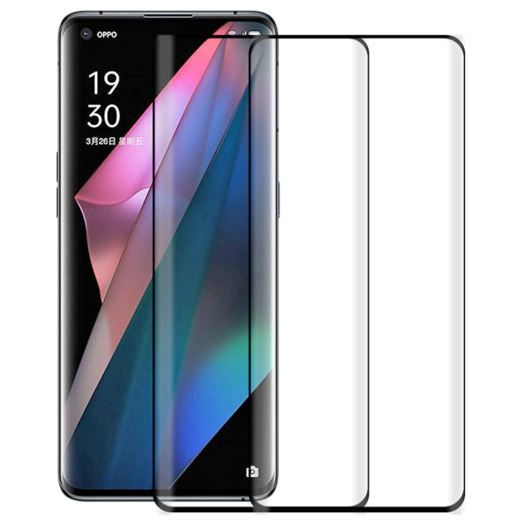 For OnePlus 9 Pro 2 PCS 3D Curved Silk-screen PET Full Coverage Protective Film(Black)