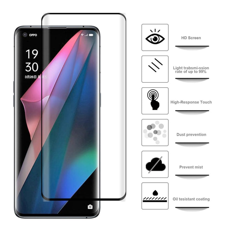 For OnePlus 9 Pro 2 PCS 3D Curved Silk-screen PET Full Coverage Protective Film(Black)