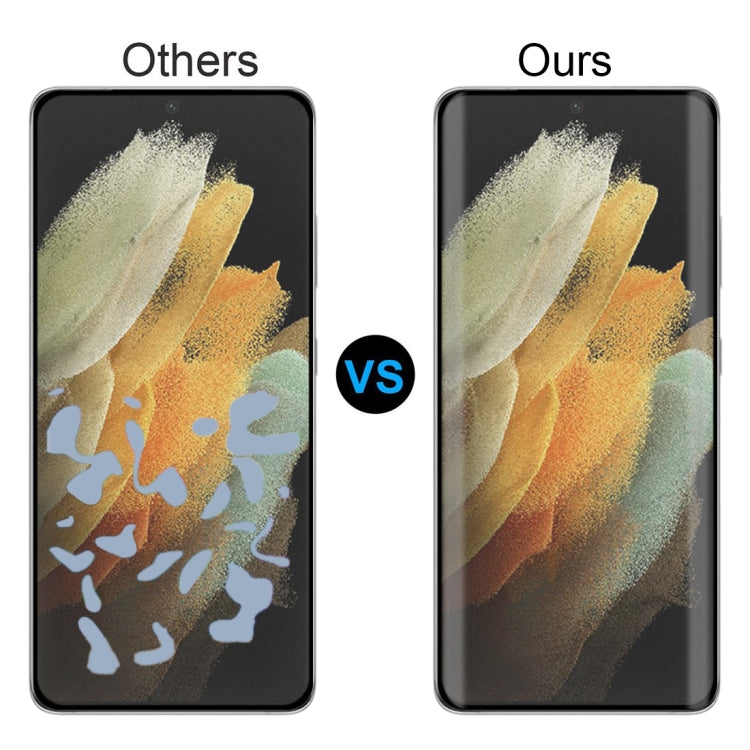 For Samsung Galaxy S21 Ultra 5G 50pcs 3D Curved Silk-screen PET Full Coverage Protective Film(Black)