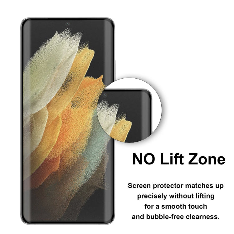For Samsung Galaxy S21 Ultra 5G 50pcs 3D Curved Silk-screen PET Full Coverage Protective Film(Black)