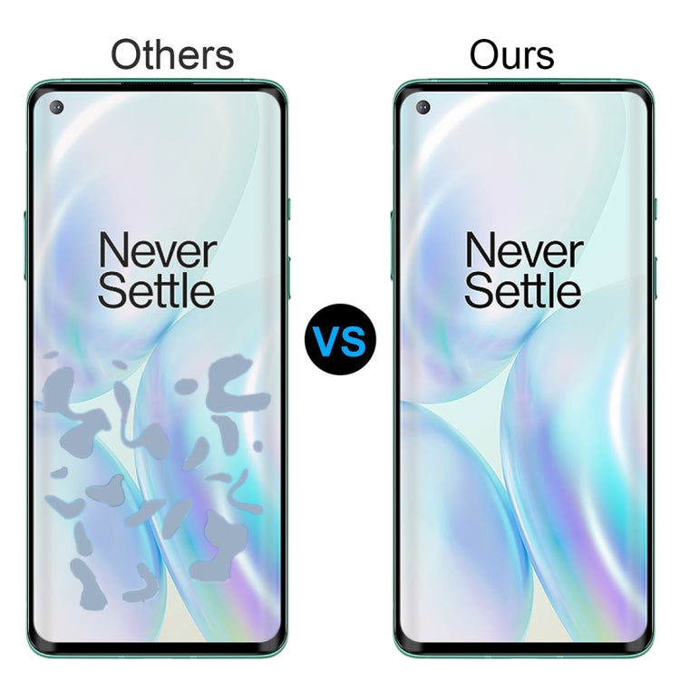 For OnePlus 8 50 PCS 3D Curved Silk-screen PET Full Coverage Protective Film(Black)