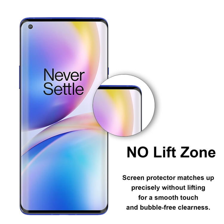 For OnePlus 8 Pro 50 PCS 3D Curved Silk-screen PET Full Coverage Protective Film(Black)