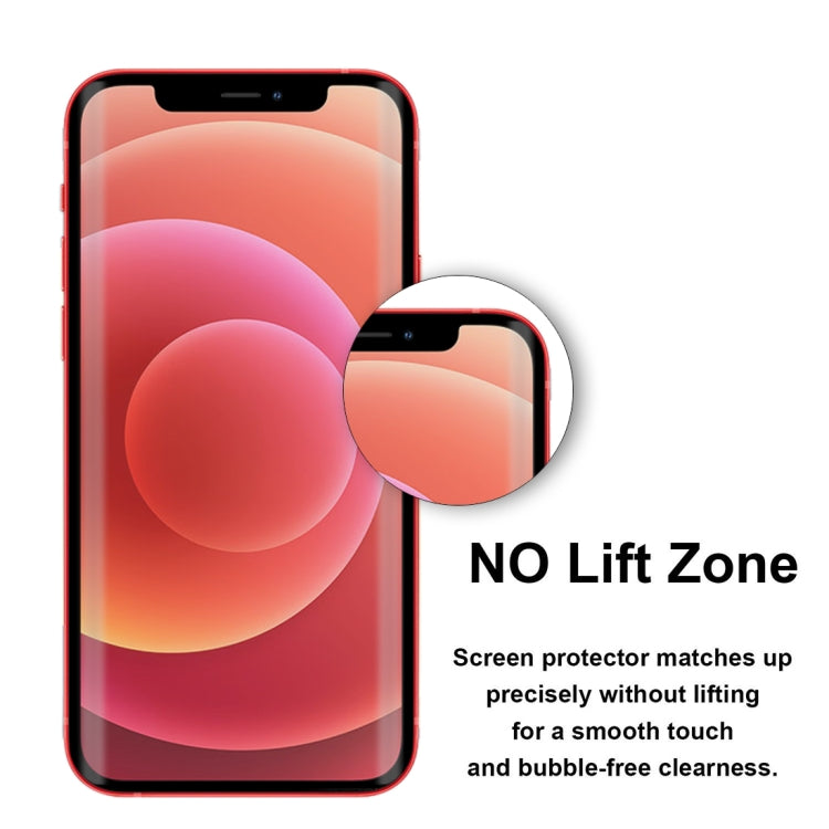 For iPhone 12 mini 50pcs 3D Curved Silk-screen PET Full Coverage Protective Film(Black)