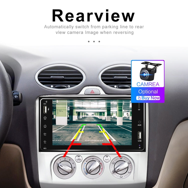 Q3214 7 inch Car MP5 Player Support TF / Bluetooth with Remote Controler for Toyota Corolla, Style:Standard + 12LEDs Light Camera