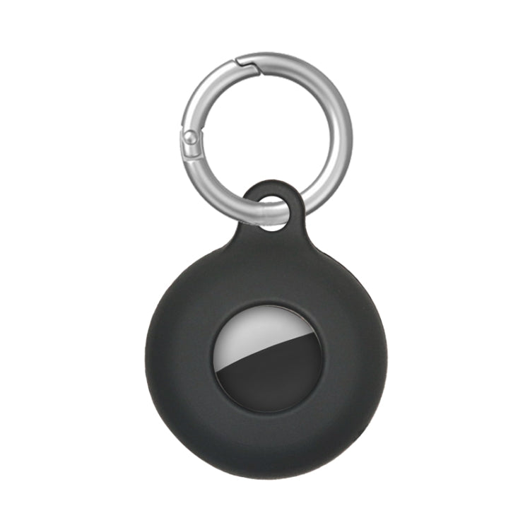 Dual-Side Hollow Anti-scratch Silicone Shockproof Protective Cover Case with Keychain Hook Loop For AirTag