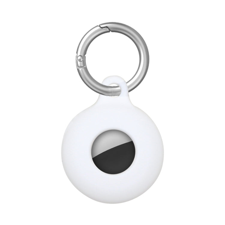 Dual-Side Hollow Anti-scratch Silicone Shockproof Protective Cover Case with Keychain Hook Loop For AirTag