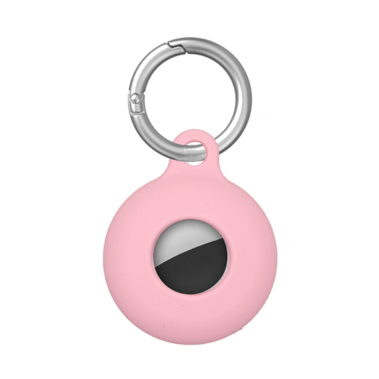 Dual-Side Hollow Anti-scratch Silicone Shockproof Protective Cover Case with Keychain Hook Loop For AirTag