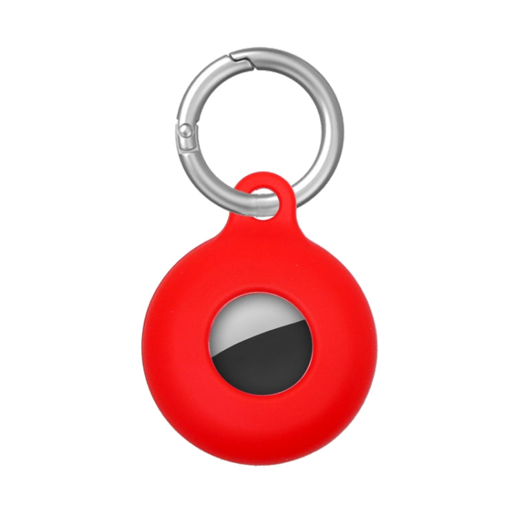 Dual-Side Hollow Anti-scratch Silicone Shockproof Protective Cover Case with Keychain Hook Loop For AirTag