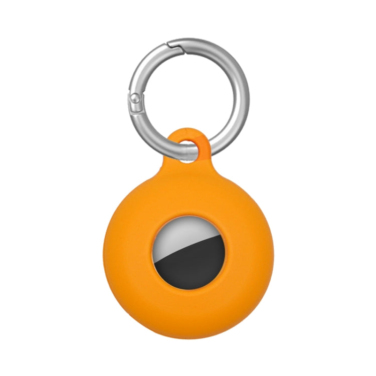 Dual-Side Hollow Anti-scratch Silicone Shockproof Protective Cover Case with Keychain Hook Loop For AirTag