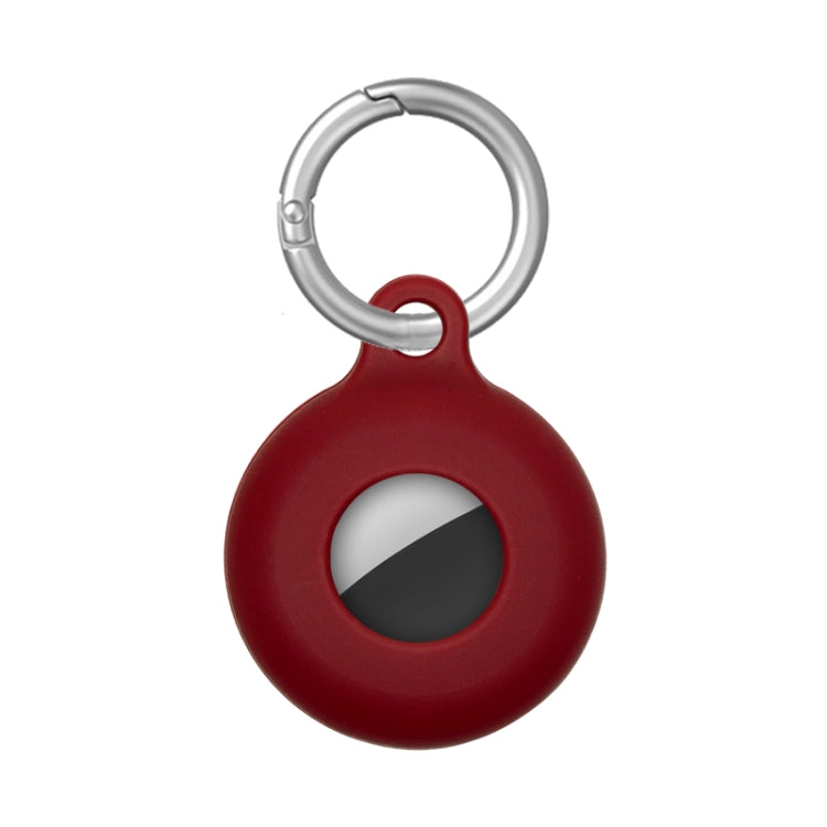 Dual-Side Hollow Anti-scratch Silicone Shockproof Protective Cover Case with Keychain Hook Loop For AirTag