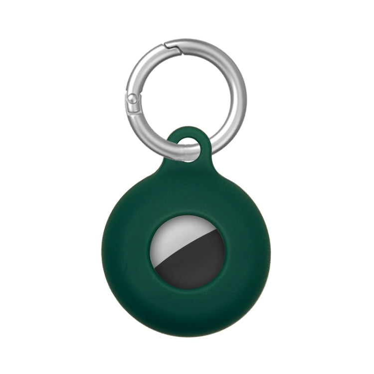 Dual-Side Hollow Anti-scratch Silicone Shockproof Protective Cover Case with Keychain Hook Loop For AirTag