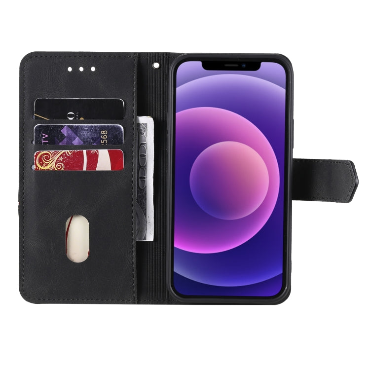For iPhone 12 mini Three-color Stitching Calf Texture Horizontal Flip Leather Case with Holder & Card Slots & Wallet