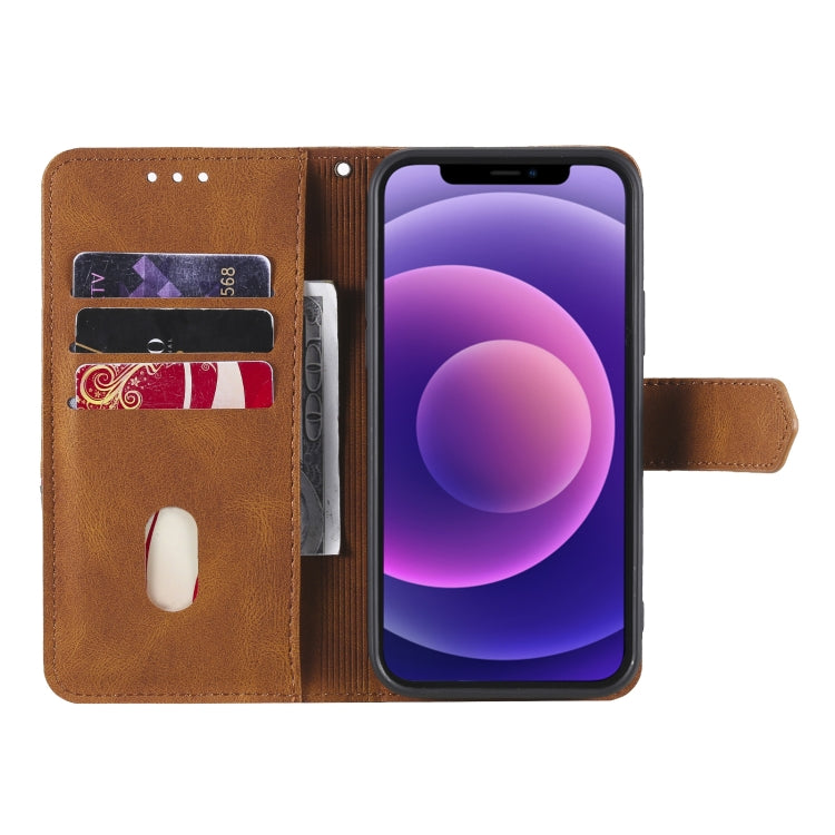 For iPhone 12 mini Three-color Stitching Calf Texture Horizontal Flip Leather Case with Holder & Card Slots & Wallet