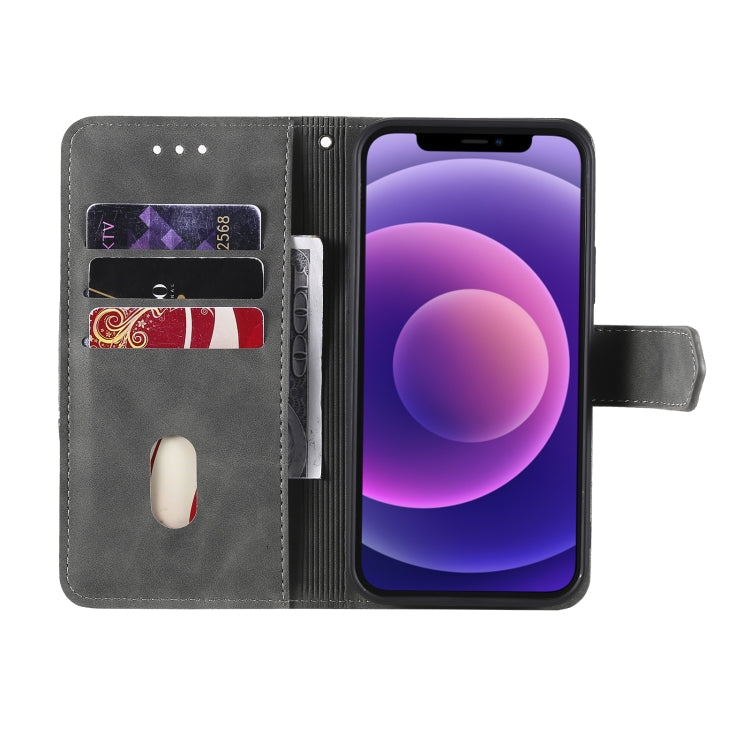 For iPhone 12 Pro Max Three-color Stitching Calf Texture Horizontal Flip Leather Case with Holder & Card Slots & Wallet