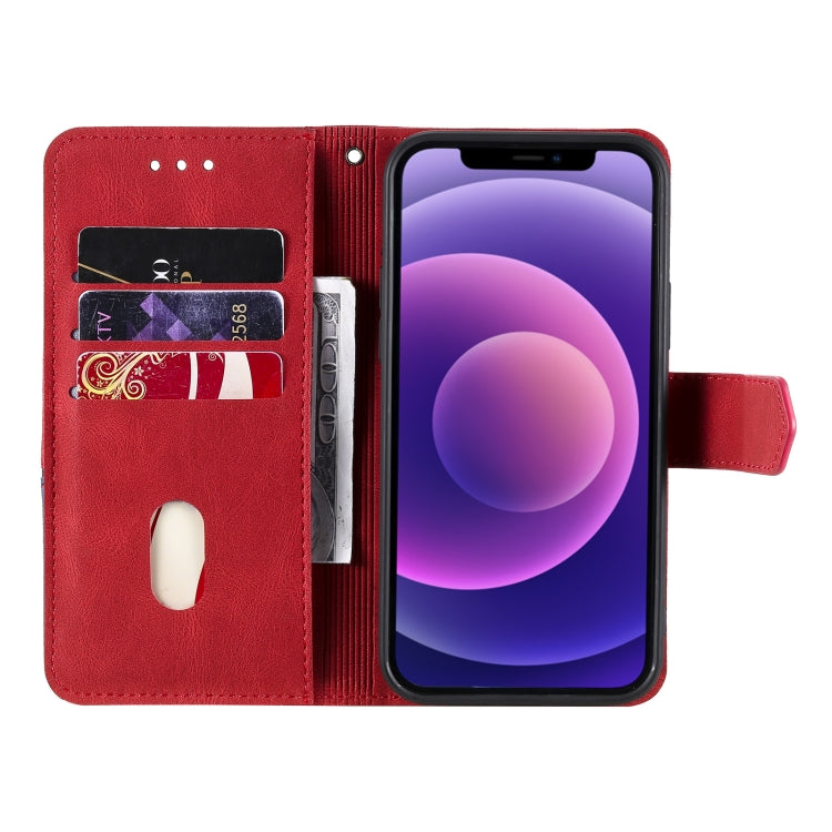 For iPhone 11 Pro Max Three-color Stitching Calf Texture Horizontal Flip Leather Case with Holder & Card Slots & Wallet