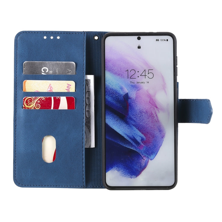 Three-color Stitching Calf Texture Horizontal Flip Leather Case with Holder & Card Slots & Wallet For Samsung Galaxy S21 5G