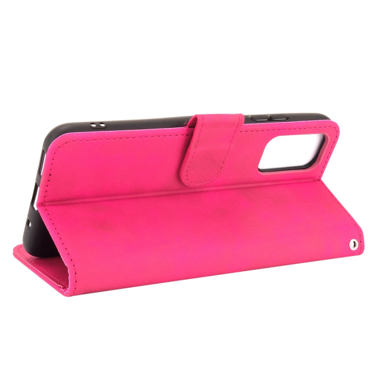 For Xiaomi Redmi Note 10 5G Solid Color Skin Feel Magnetic Buckle Horizontal Flip Calf Texture PU Leather Case with Holder & Card Slots & Wallet