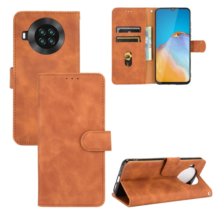 For CUBOT Note 20 Solid Color Skin Feel Magnetic Buckle Horizontal Flip Calf Texture PU Leather Case with Holder & Card Slots & Wallet