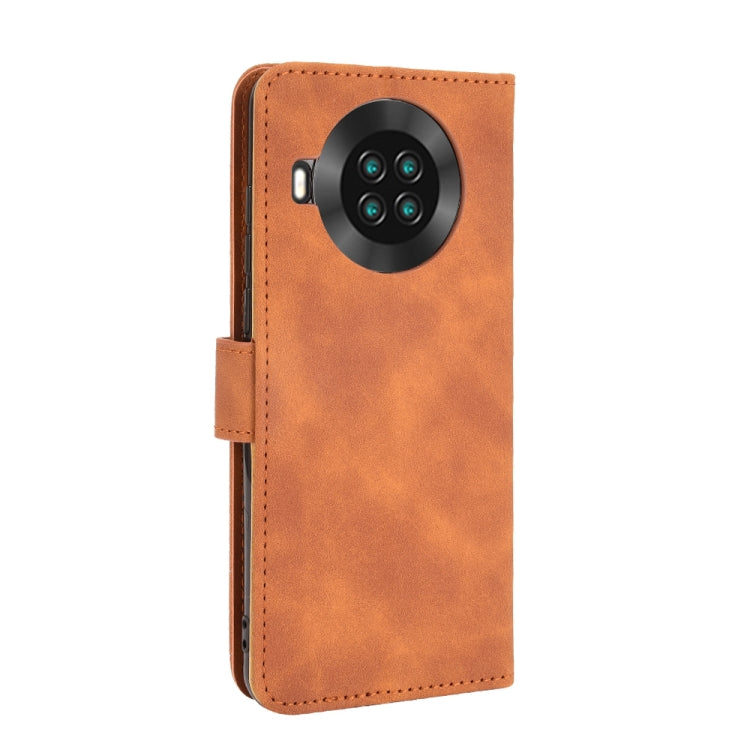 For CUBOT Note 20 Solid Color Skin Feel Magnetic Buckle Horizontal Flip Calf Texture PU Leather Case with Holder & Card Slots & Wallet