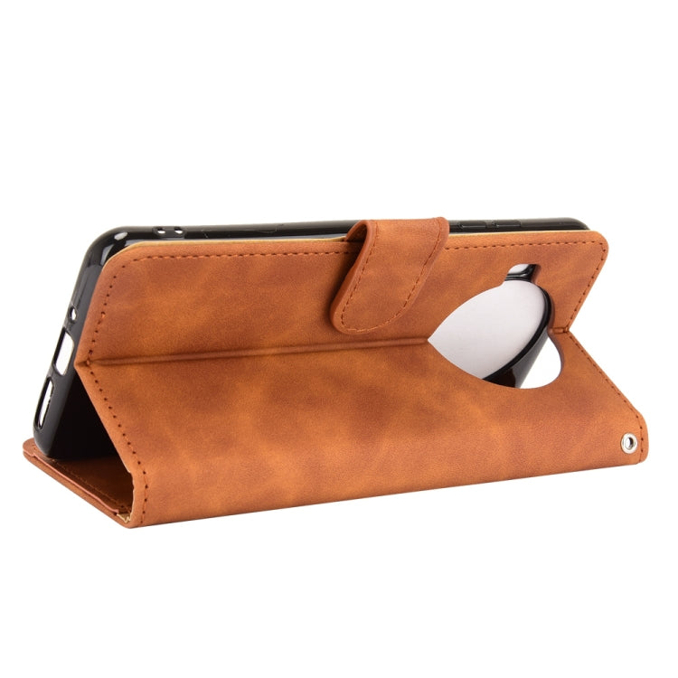 For CUBOT Note 20 Solid Color Skin Feel Magnetic Buckle Horizontal Flip Calf Texture PU Leather Case with Holder & Card Slots & Wallet