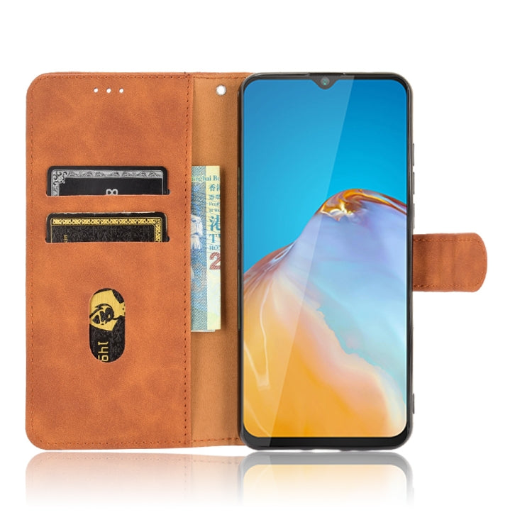For CUBOT Note 20 Solid Color Skin Feel Magnetic Buckle Horizontal Flip Calf Texture PU Leather Case with Holder & Card Slots & Wallet