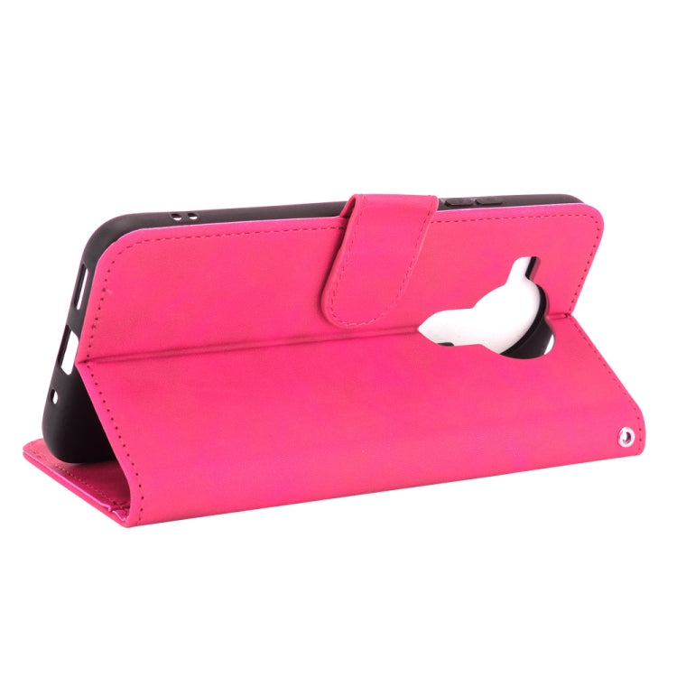 For Nokia 7.3 Solid Color Skin Feel Magnetic Buckle Horizontal Flip Calf Texture PU Leather Case with Holder & Card Slots & Wallet