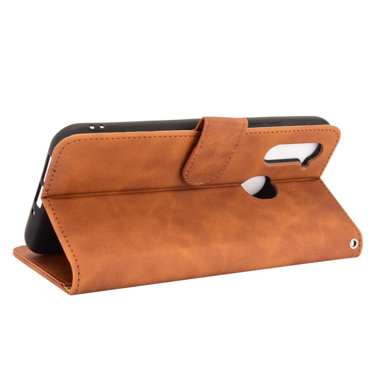 For ZTE Libero 5G Solid Color Skin Feel Magnetic Buckle Horizontal Flip Calf Texture PU Leather Case with Holder & Card Slots & Wallet