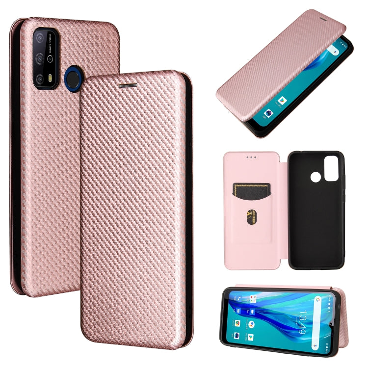 For Oukitel C23 Pro Carbon Fiber Texture Horizontal Flip TPU + PC + PU Leather Case with Card Slot