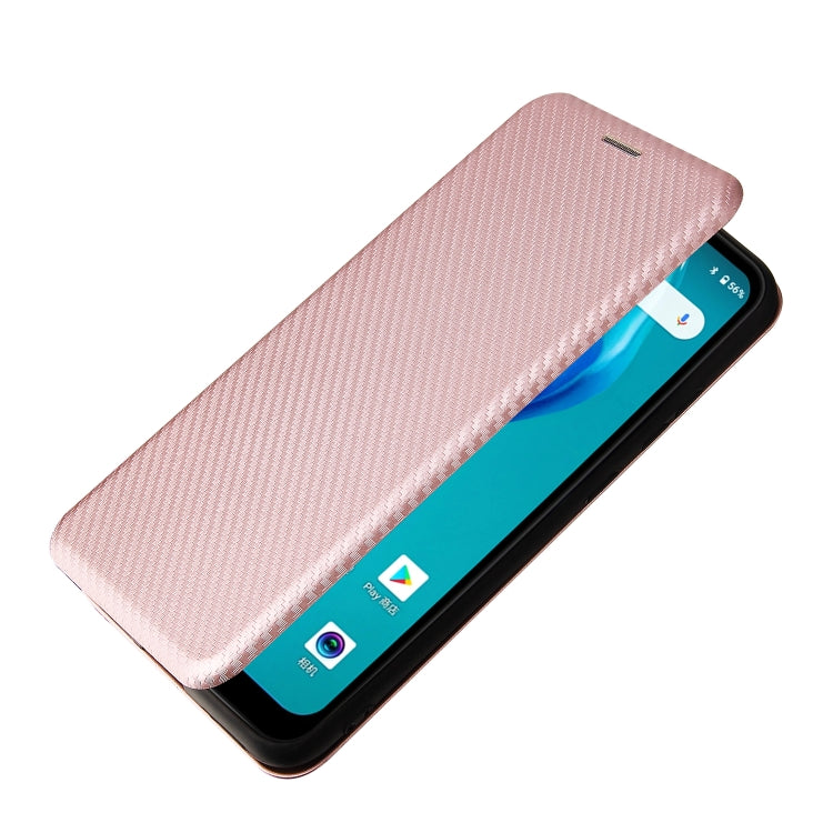 For Oukitel C23 Pro Carbon Fiber Texture Horizontal Flip TPU + PC + PU Leather Case with Card Slot