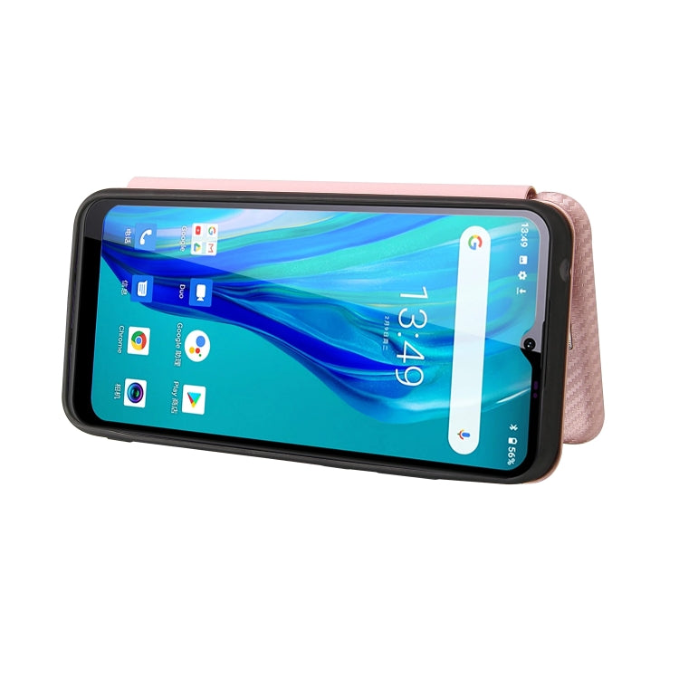 For Oukitel C23 Pro Carbon Fiber Texture Horizontal Flip TPU + PC + PU Leather Case with Card Slot