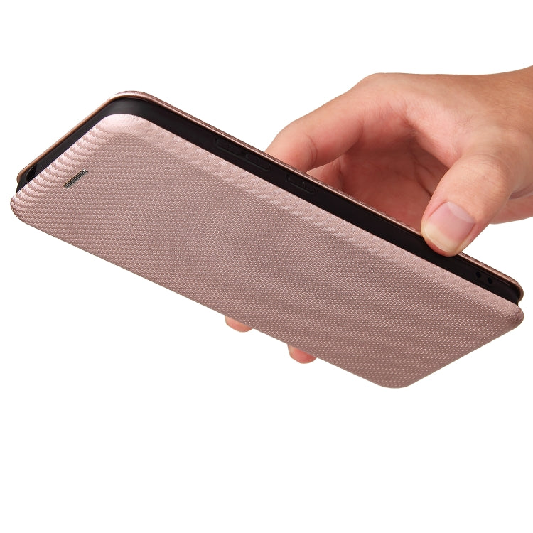 For Oukitel C23 Pro Carbon Fiber Texture Horizontal Flip TPU + PC + PU Leather Case with Card Slot