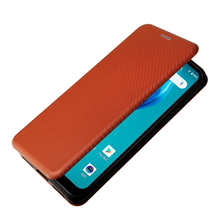 For Oukitel C23 Pro Carbon Fiber Texture Horizontal Flip TPU + PC + PU Leather Case with Card Slot