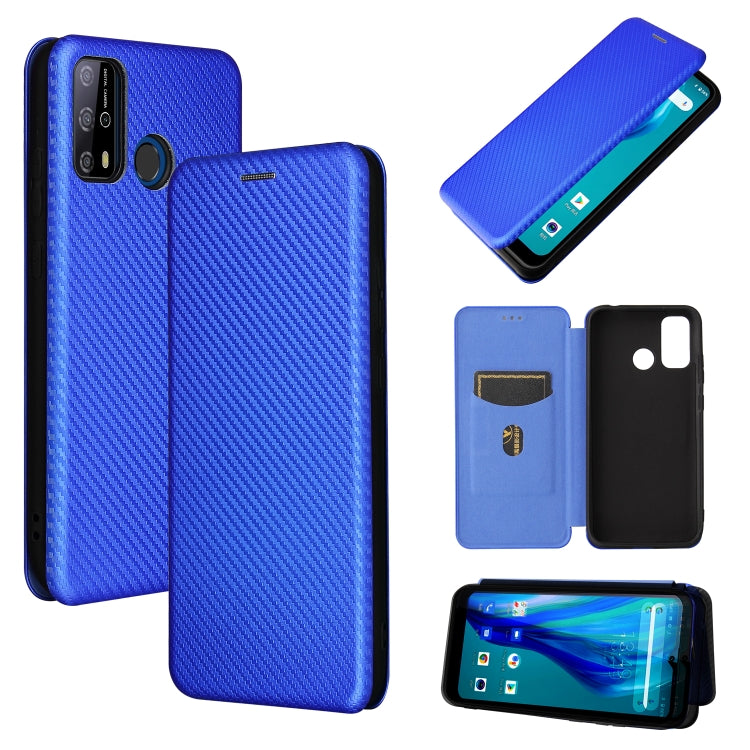 For Oukitel C23 Pro Carbon Fiber Texture Horizontal Flip TPU + PC + PU Leather Case with Card Slot