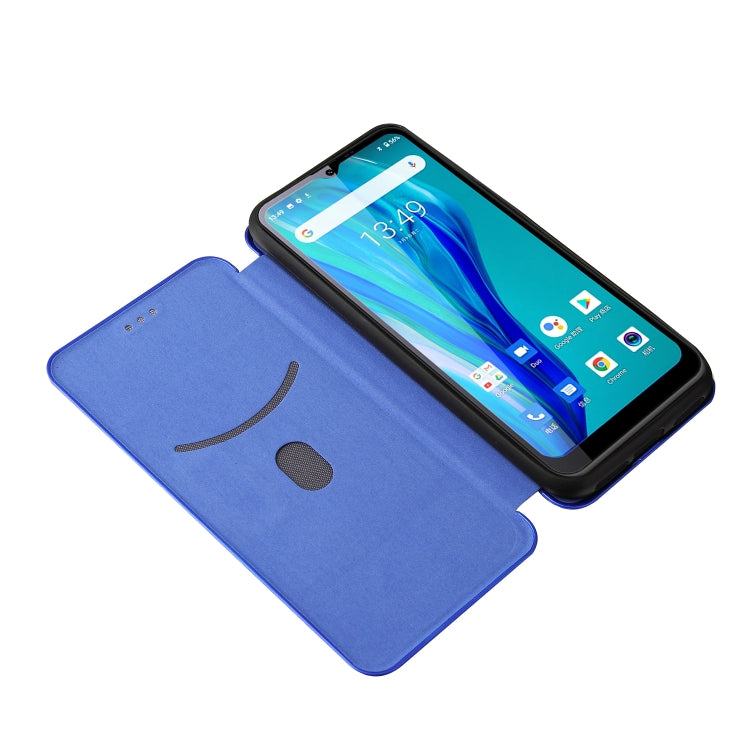 For Oukitel C23 Pro Carbon Fiber Texture Horizontal Flip TPU + PC + PU Leather Case with Card Slot