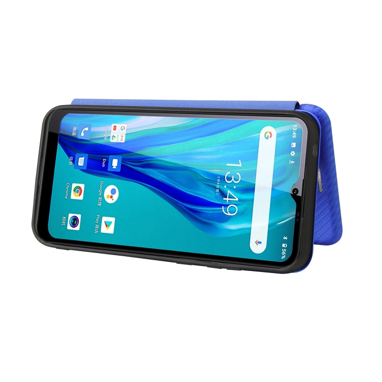 For Oukitel C23 Pro Carbon Fiber Texture Horizontal Flip TPU + PC + PU Leather Case with Card Slot