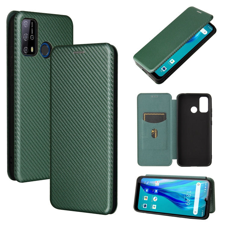 For Oukitel C23 Pro Carbon Fiber Texture Horizontal Flip TPU + PC + PU Leather Case with Card Slot