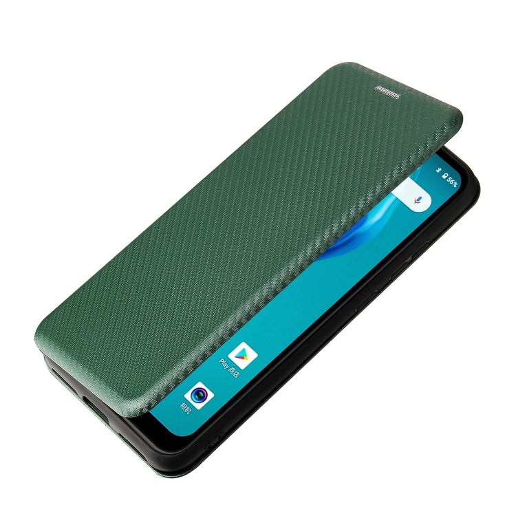 For Oukitel C23 Pro Carbon Fiber Texture Horizontal Flip TPU + PC + PU Leather Case with Card Slot