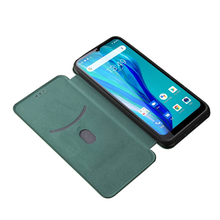 For Oukitel C23 Pro Carbon Fiber Texture Horizontal Flip TPU + PC + PU Leather Case with Card Slot