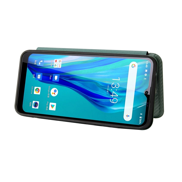 For Oukitel C23 Pro Carbon Fiber Texture Horizontal Flip TPU + PC + PU Leather Case with Card Slot
