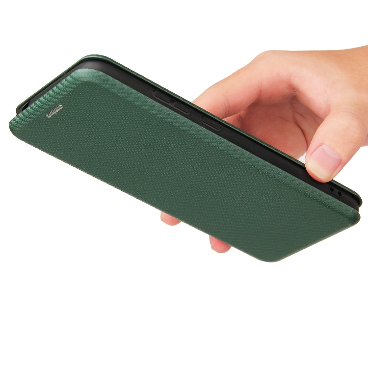 For Oukitel C23 Pro Carbon Fiber Texture Horizontal Flip TPU + PC + PU Leather Case with Card Slot