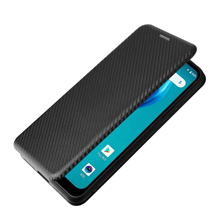 For Oukitel C23 Pro Carbon Fiber Texture Horizontal Flip TPU + PC + PU Leather Case with Card Slot