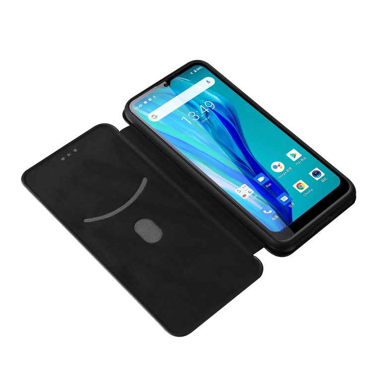 For Oukitel C23 Pro Carbon Fiber Texture Horizontal Flip TPU + PC + PU Leather Case with Card Slot