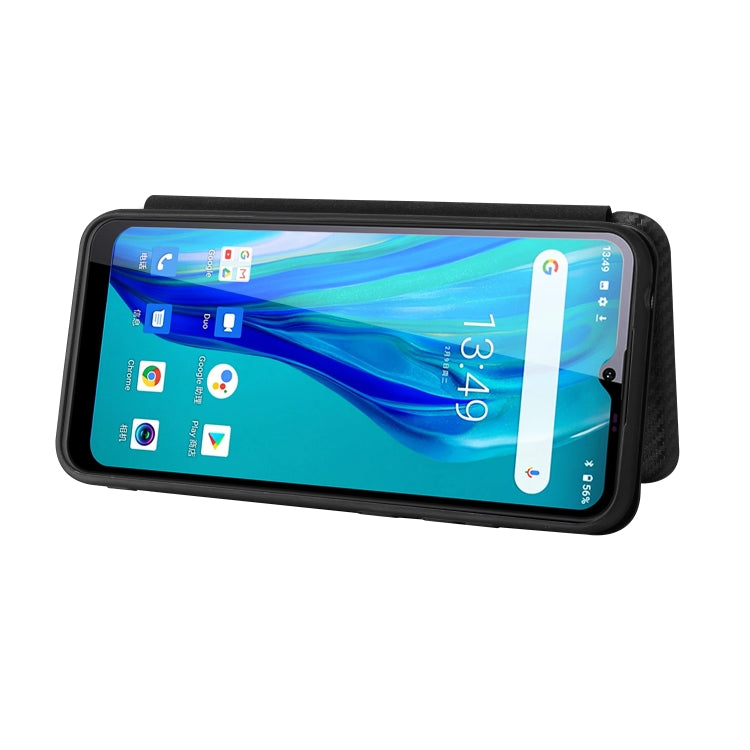 For Oukitel C23 Pro Carbon Fiber Texture Horizontal Flip TPU + PC + PU Leather Case with Card Slot