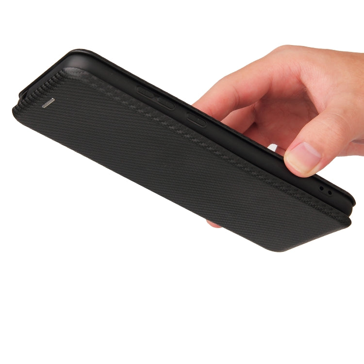 For Oukitel C23 Pro Carbon Fiber Texture Horizontal Flip TPU + PC + PU Leather Case with Card Slot