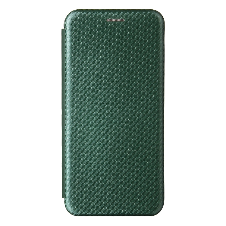 For Samsung Galaxy A22 4G Carbon Fiber Texture Horizontal Flip TPU + PC + PU Leather Case with Card Slot