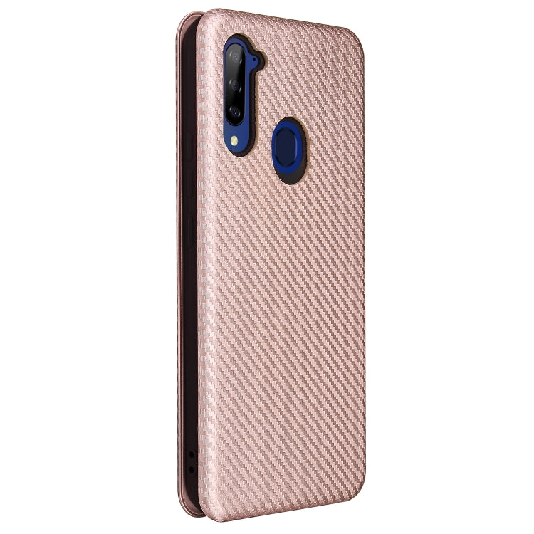 For ZTE Libero 5G Carbon Fiber Texture Horizontal Flip TPU + PC + PU Leather Case with Card Slot