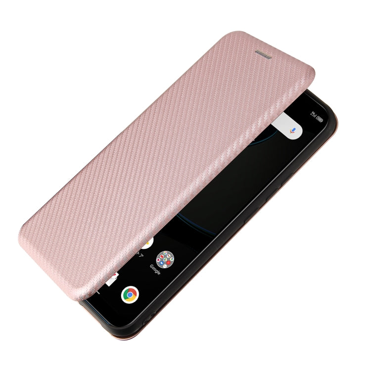 For ZTE Libero 5G Carbon Fiber Texture Horizontal Flip TPU + PC + PU Leather Case with Card Slot