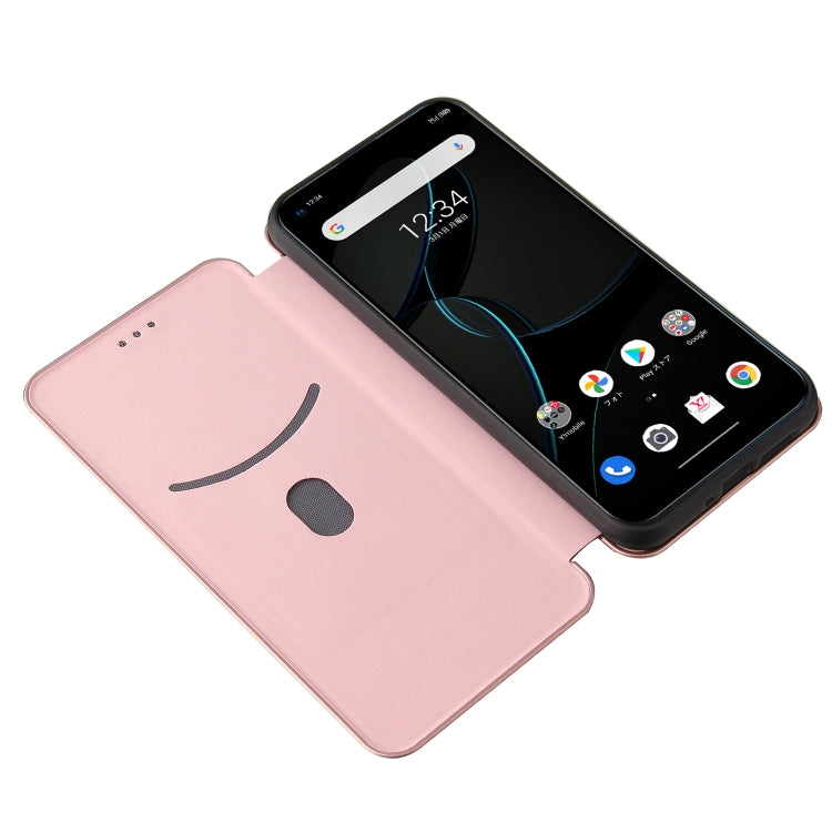 For ZTE Libero 5G Carbon Fiber Texture Horizontal Flip TPU + PC + PU Leather Case with Card Slot